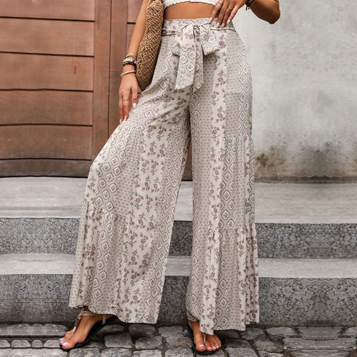 Women Bohemian Fluid Wide Pants Amarae