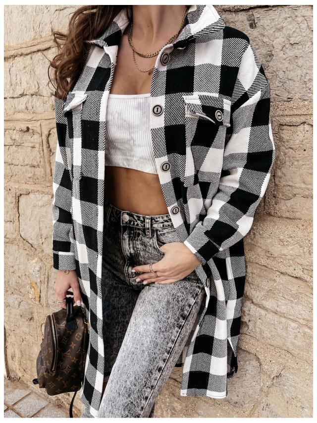 Veste à carreaux pour femmes Chic & Stil