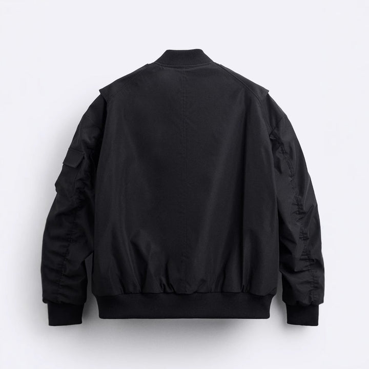 Men's Utility Blouson with Multiple Pockets and Stand-up Collar Amarae