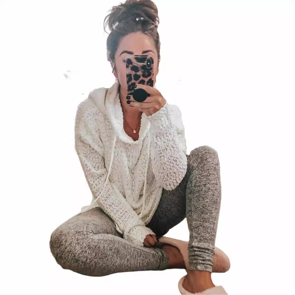 Casual hoodie for women with crochet pattern Lune London