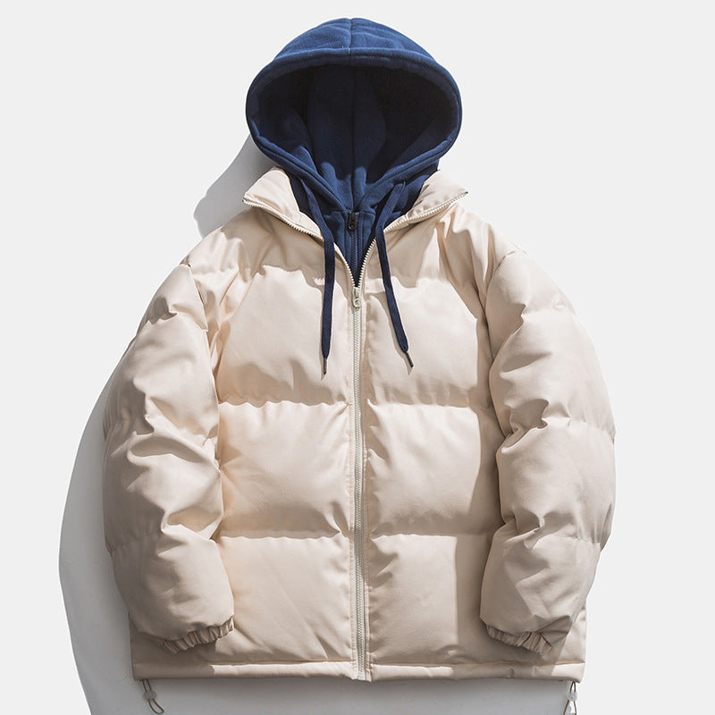 High-quality padded down jacket for men with removable hood Lune London