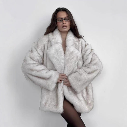 Oversized fur coat for women Amarae