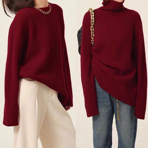 Amarae Women's Thick Knit Turtleneck Sweater