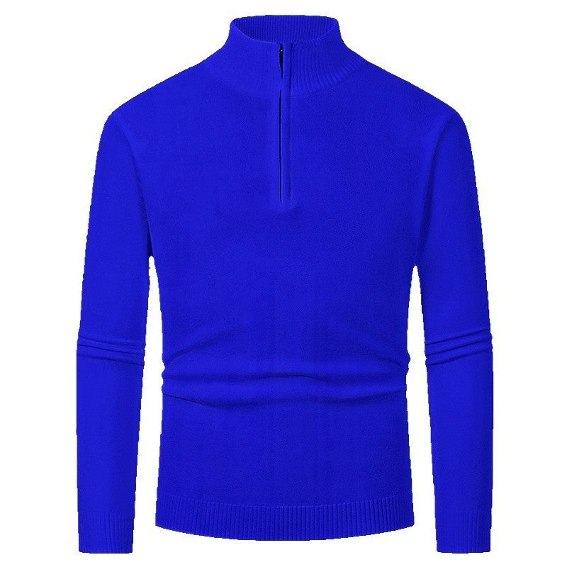 Men's sweater with half-zip and modern high collar Lune London