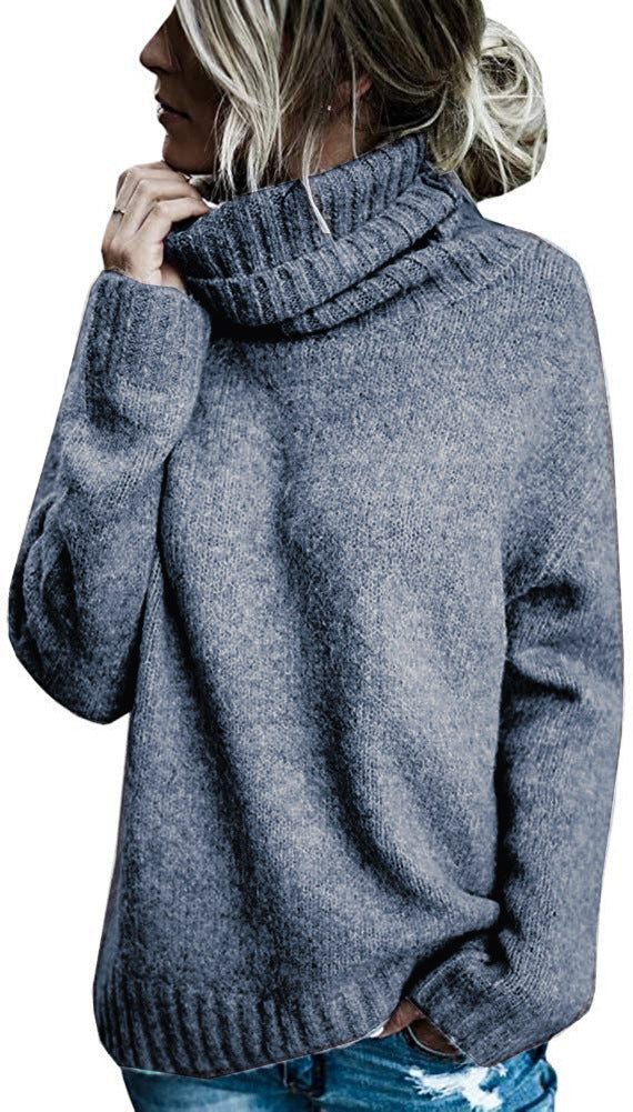 Casual sweater for women with a high collar and loose fit Lune London