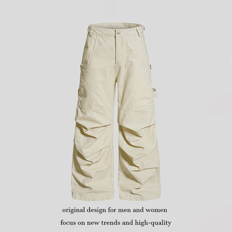 Women's Wide Cargo Pants with Reinforced Knee Areas and Multifunctional Pockets Amarae