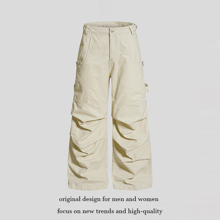 Women's Wide Cargo Pants with Reinforced Knee Areas and Multifunctional Pockets Amarae