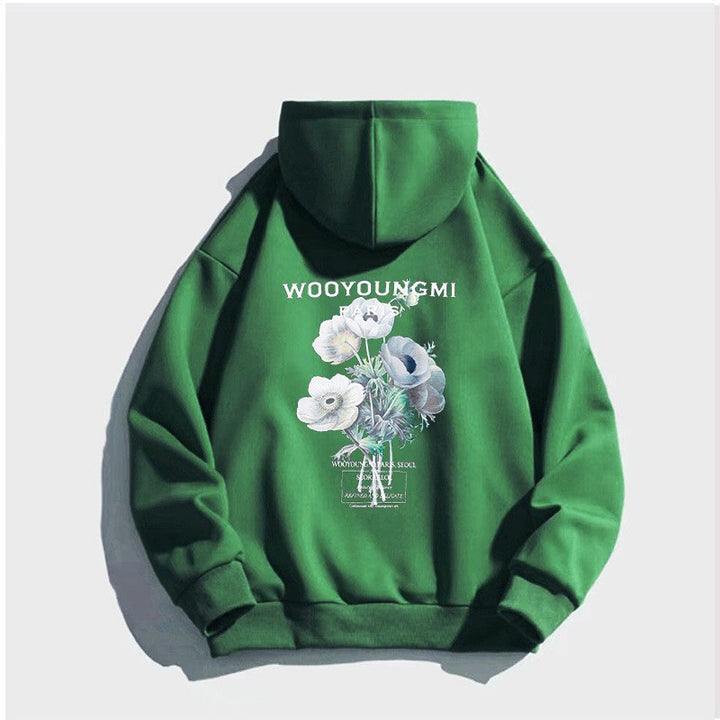 Women's hoodie with artistic floral print Chic & Stil