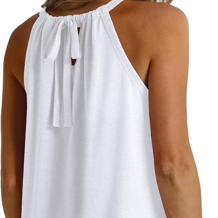 Woman high collar pleated tank top Lune London
