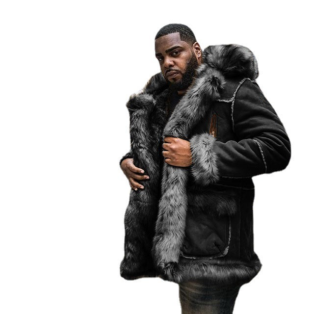 Men’s Sheepskin Coat with Faux Fur Collar – Warm & Stylish | Lune London