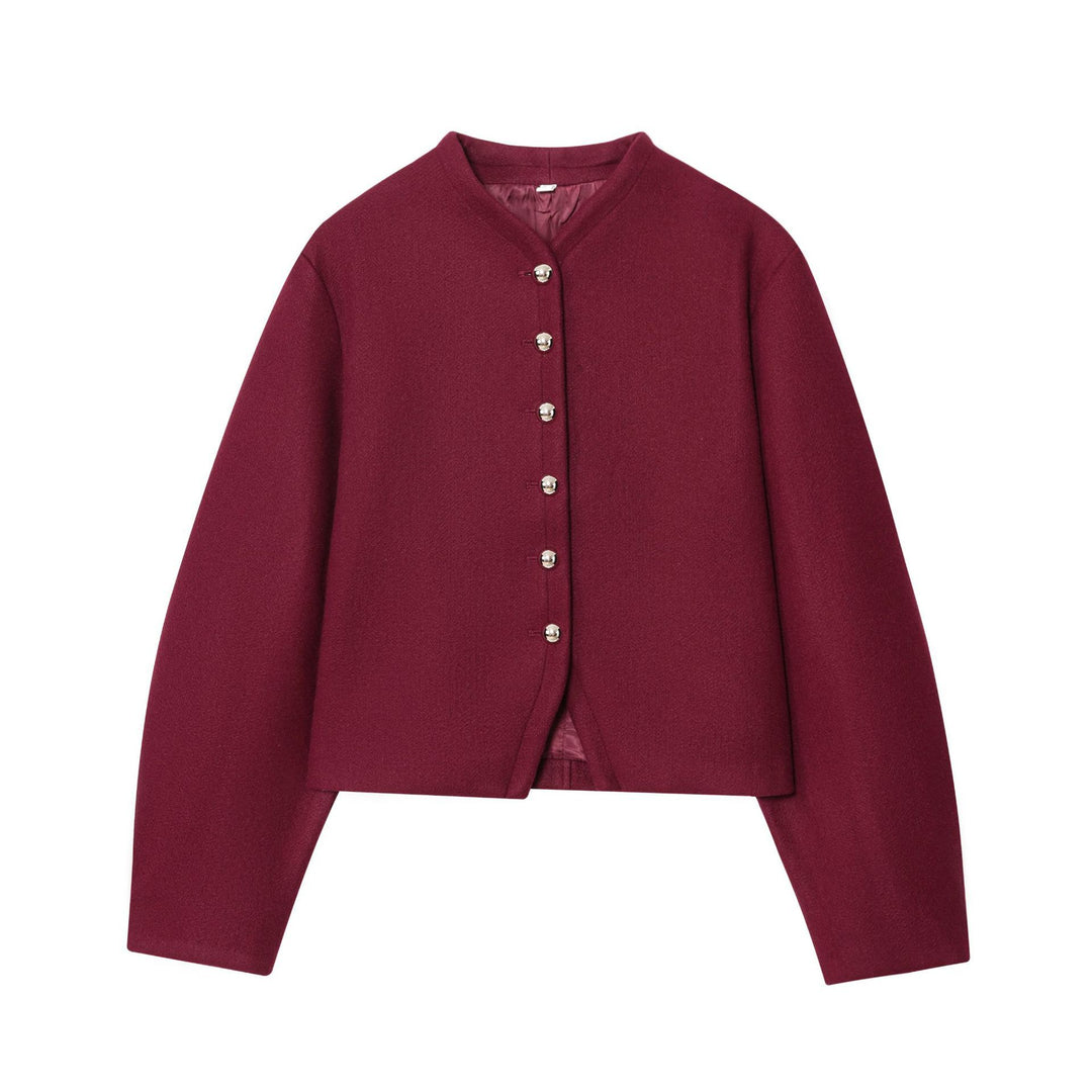 Veste courte à la mode pour femmes avec patte de boutonnage élégante Chic & Stil