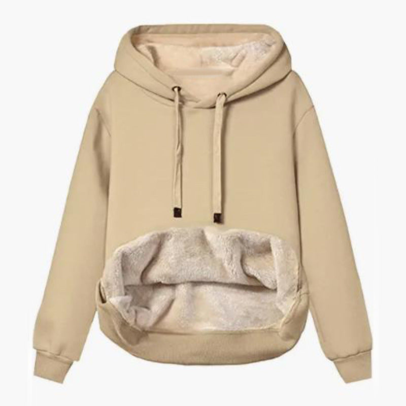 Women Cozy Hooded Sweatshirt with Fleece Lining Lune London