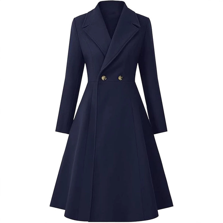 Ladies Elegant Oversized Coat with Double Row of Buttons Amarae