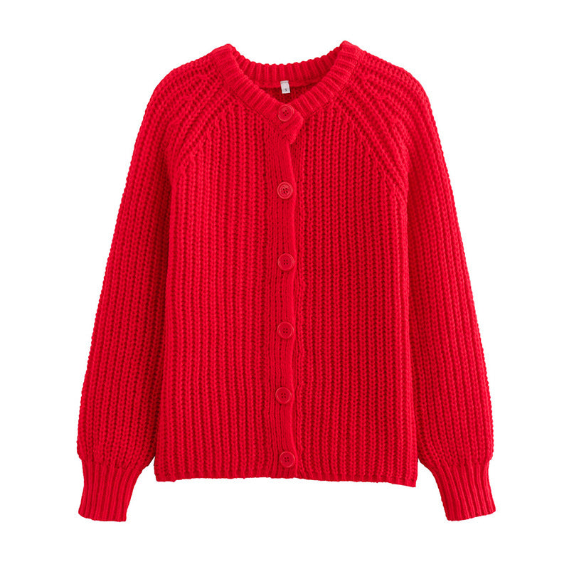 Cardigan for women with classic button placket and raglan sleeves Lune London