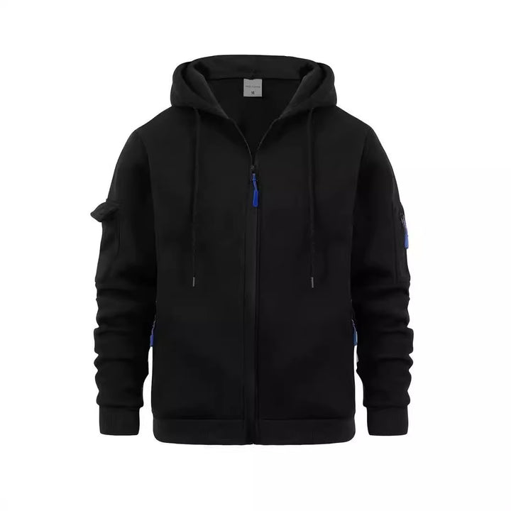 Men's functional hoodie jacket with practical zip pockets Lune London