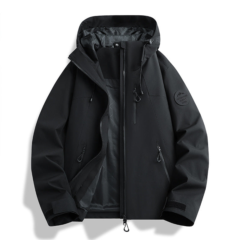 Women Lightweight Waterproof Hooded Jacket with Teddy Charm and Concealed Zipper Pockets Amarae