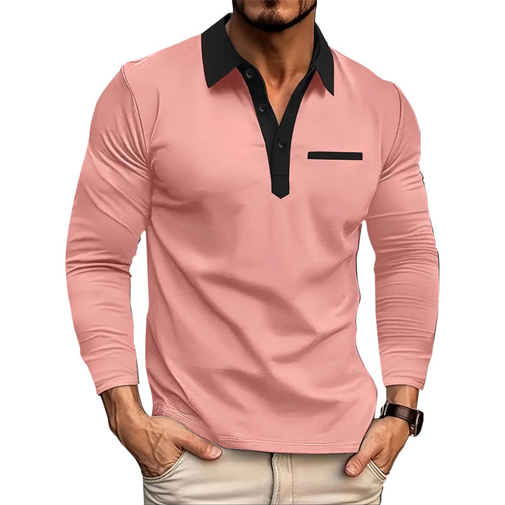 Men's polo shirt with modern collar and practical chest pocket Lune London