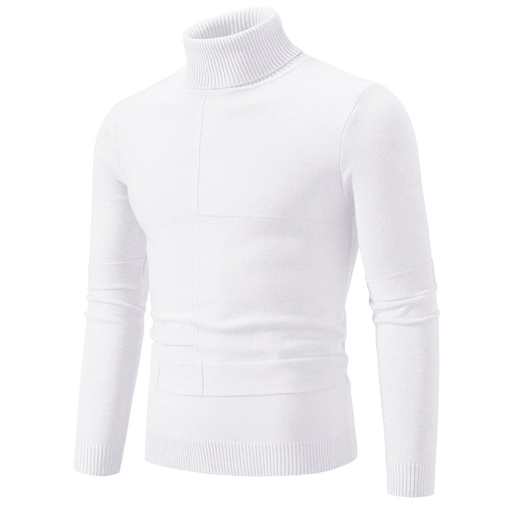 Elegant turtleneck sweater for men with a modern cable pattern Lune London
