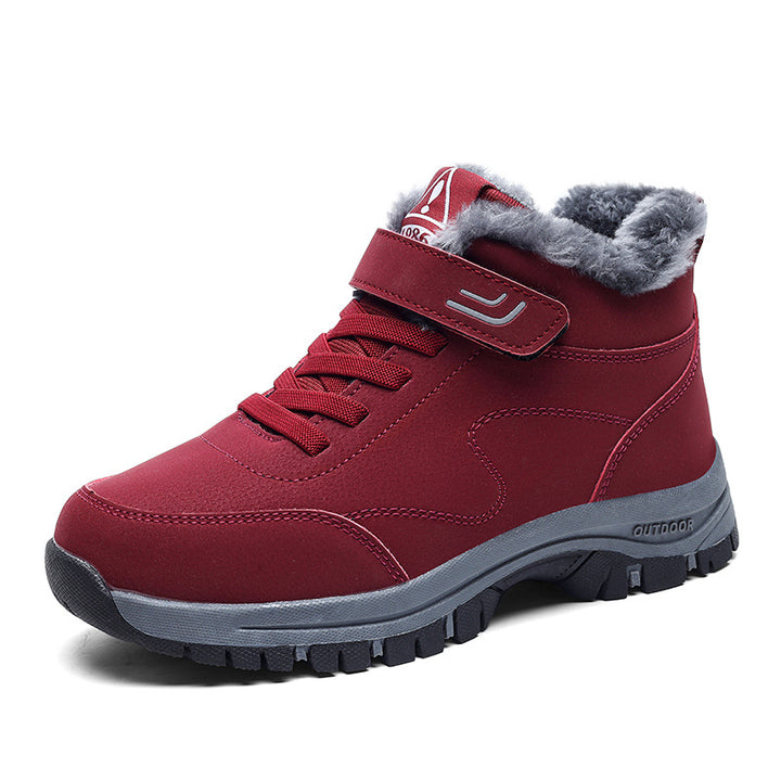 Women's ankle-height thermo hiking boots with faux fur lining and slip-resistant multi-zone profile sole Amarae