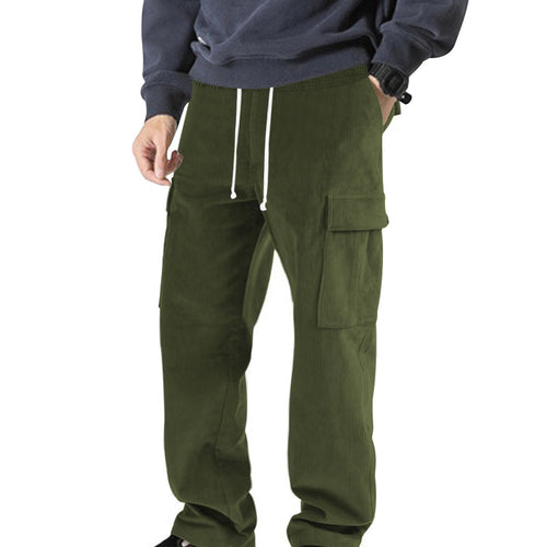 Casual cargo pants for men with elastic waist and practical pockets Amarae