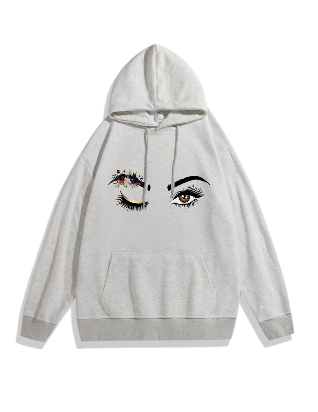 Ladies Hoodie with Creative Eye Motif Chic & Stil
