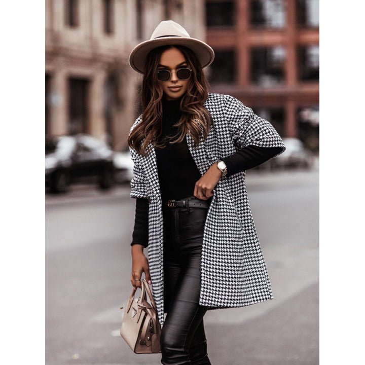 Ladies Oversized Check Coat Amarae