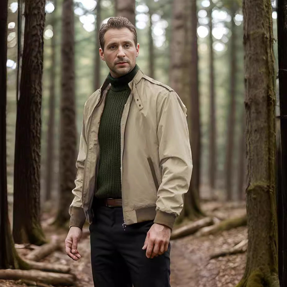 Casual windbreaker jacket for men with high collar Amarae
