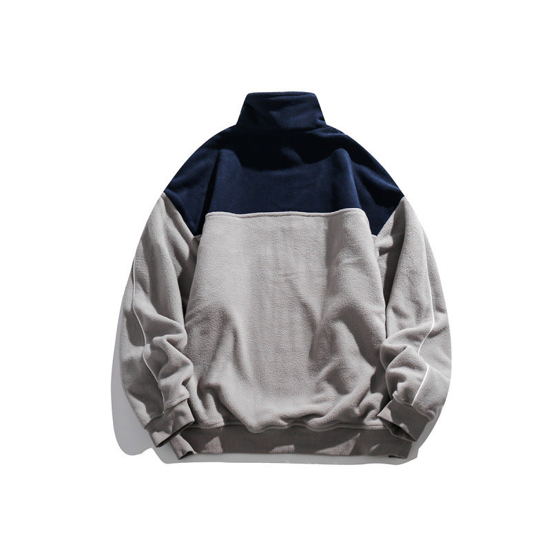Unisex Oversize-Fleece-Halfzip-Pullover with high collar and raglan sleeves Amarae