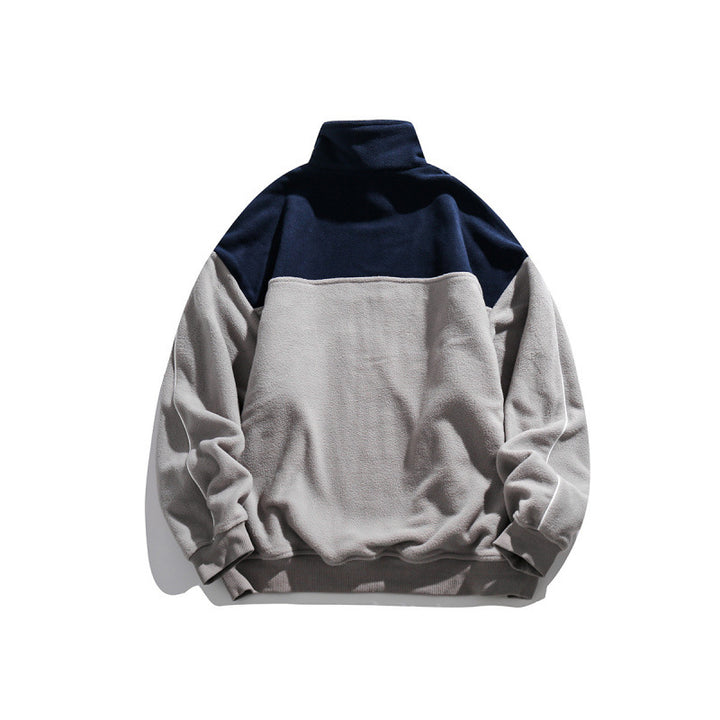Unisex Oversize-Fleece-Halfzip-Pullover with high collar and raglan sleeves Amarae