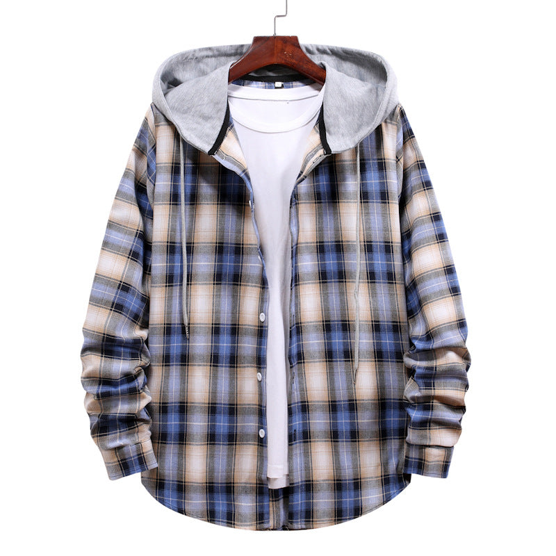 Ladies Vichy Flannel Jacket with Hood Amarae