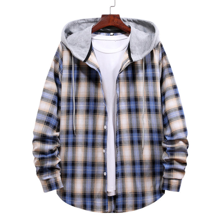 Ladies Vichy Flannel Jacket with Hood Amarae