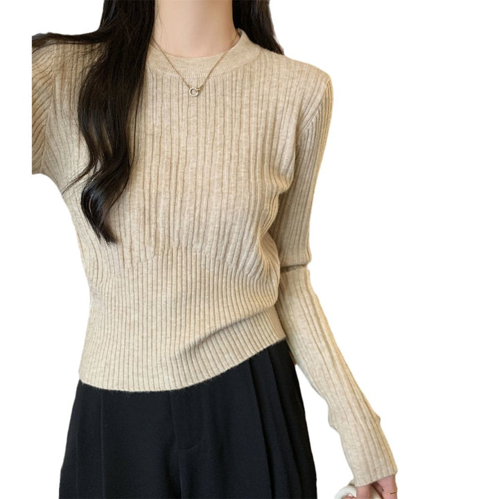 Pull à côtes fines pour femmes avec manches allongées Chic & Stil