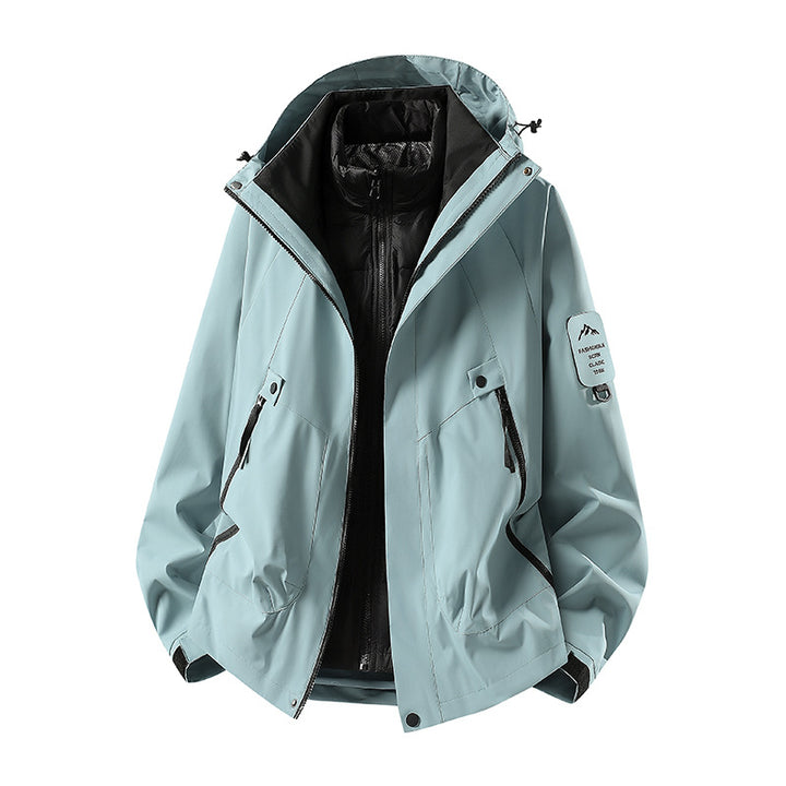 Men's Two-in-One Weather Protection Jacket with Removable Padded Vest and Adjustable Hood Amarae