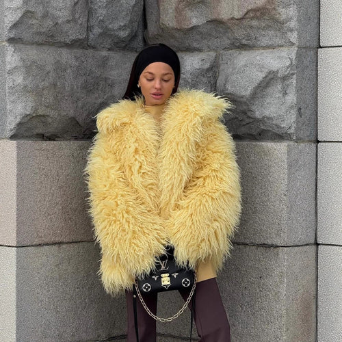 Ladies Luxurious and plush faux fur jacket Amarae