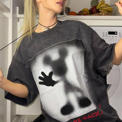 Oversized sweatshirt for women with creative graphic pattern Amarae
