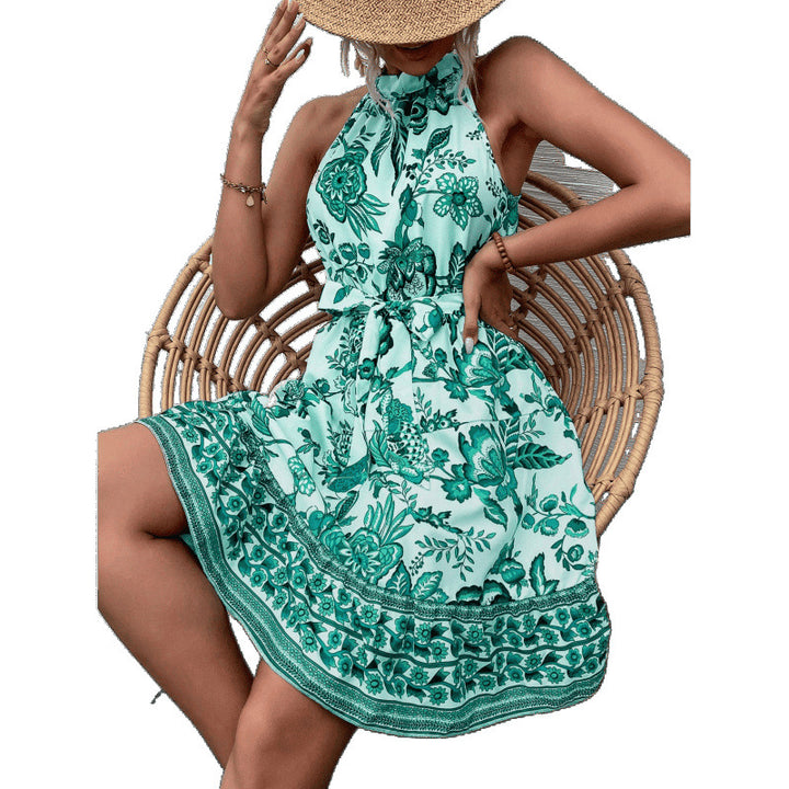 Floral tie backless dress for women Lune London