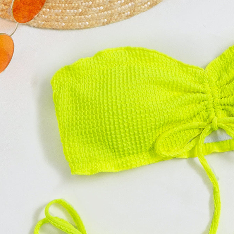 Lune London Textured Strapless Bikini Set
