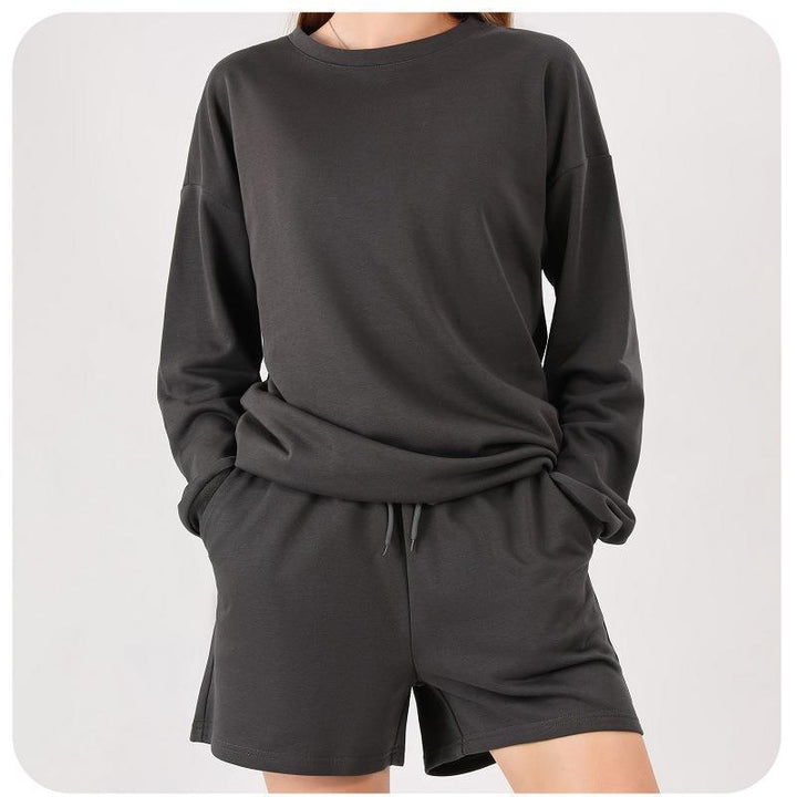Ladies casual sweatshirt and shorts set Lune London