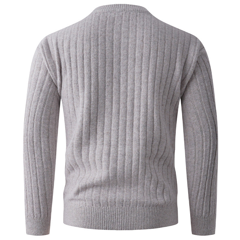 Knit sweater for men with high collar and modern zip Lune London