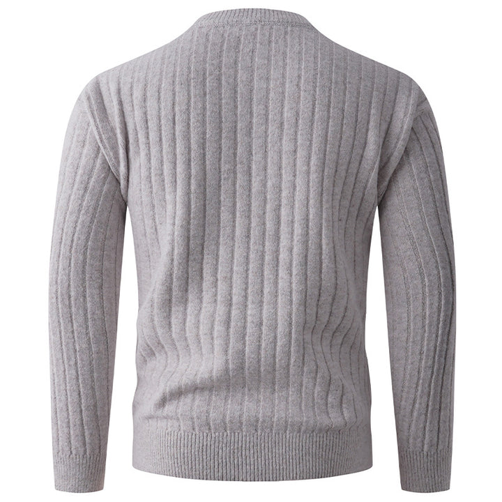 Knit sweater for men with high collar and modern zip Lune London