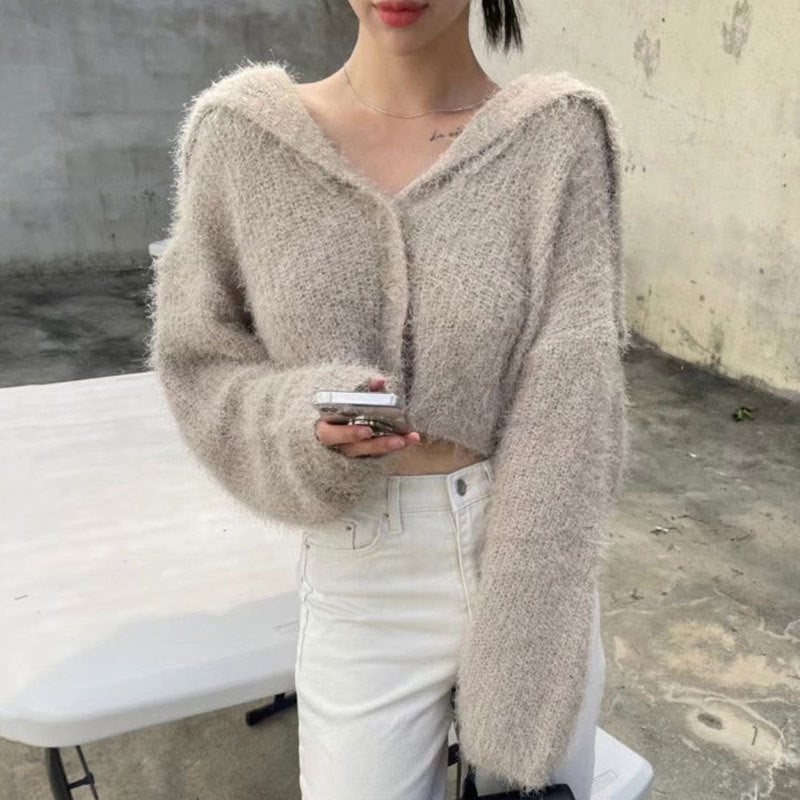 Cardigan Court à Capuche pour Femme Chic & Stil