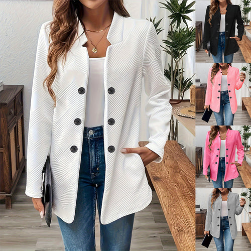Classic women's blazer with a structured design and modern button details Amarae