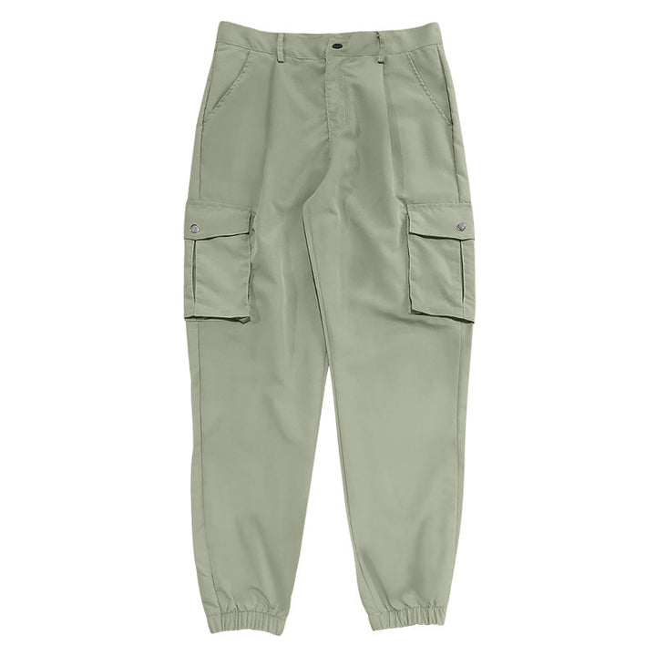 Men's cargo pants with multifunctional pockets and elastic waistband Lune London