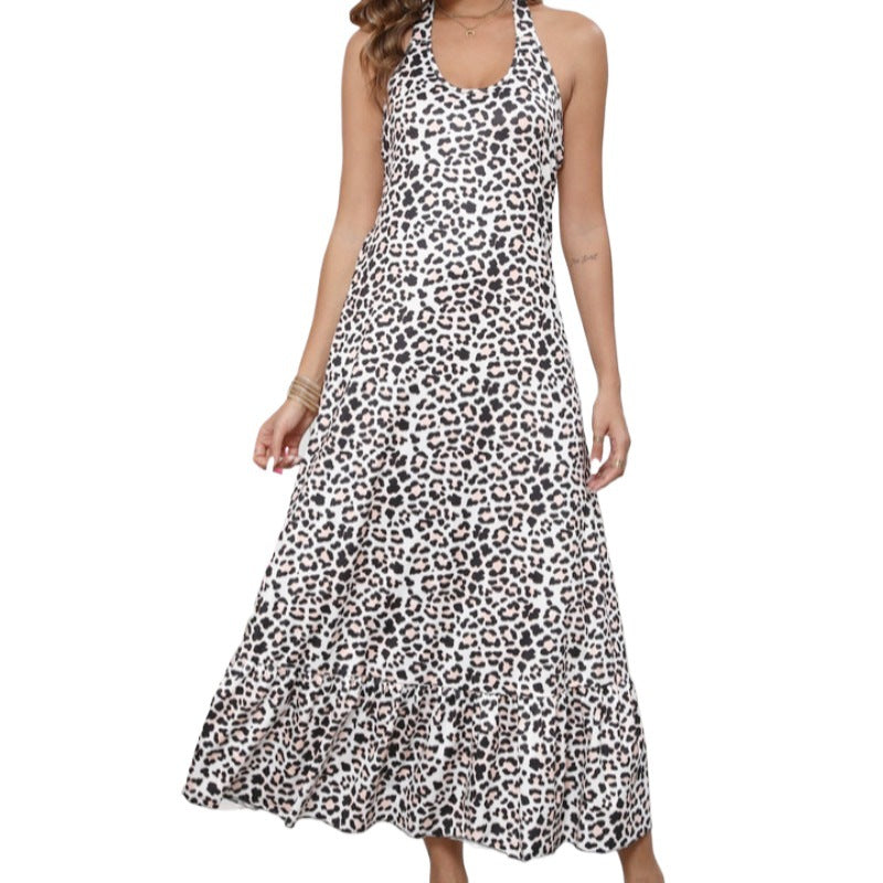 Maxi backless dress for women with ruffled hem Lune London