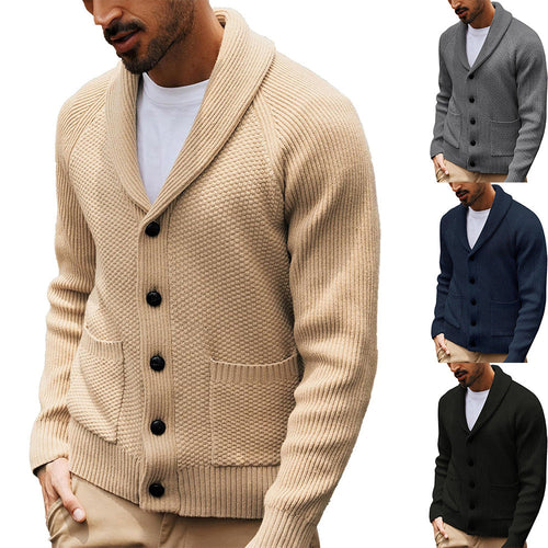 Amarae | Men's cardigan with shawl collar and pockets