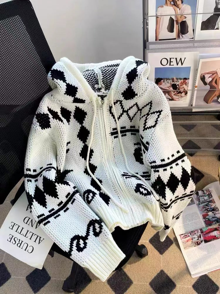 Cardigan femme avec motif graphique et coupe confortable Chic & Stil