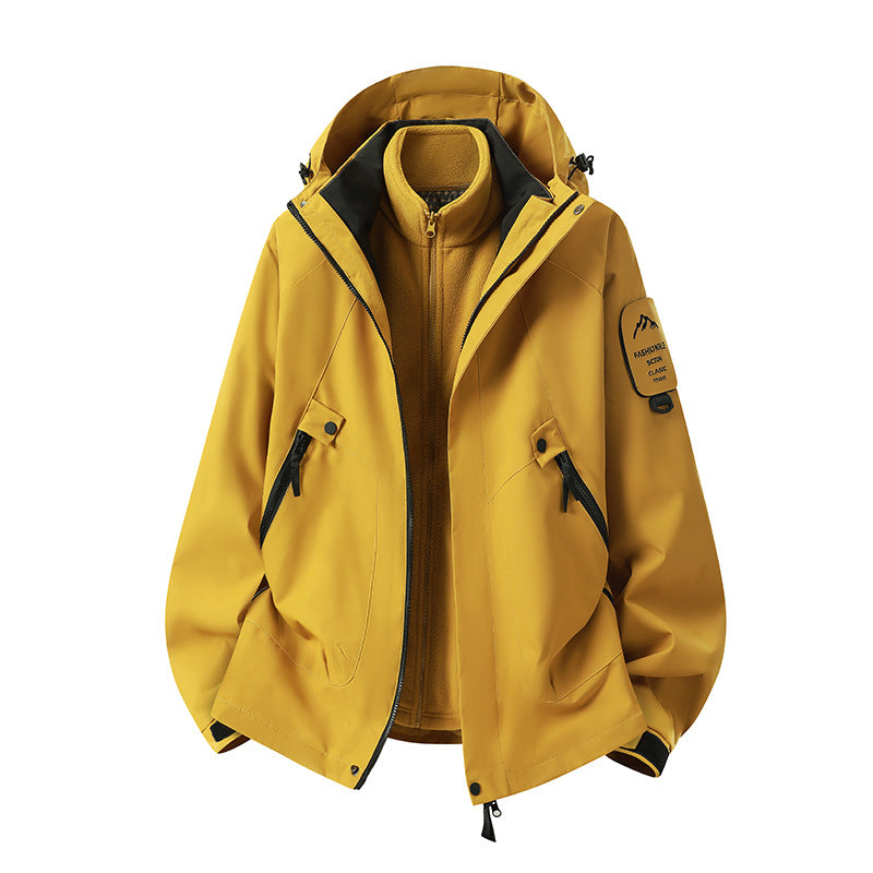 Men's Two-in-One Weather Protection Jacket with Removable Padded Vest and Adjustable Hood Amarae