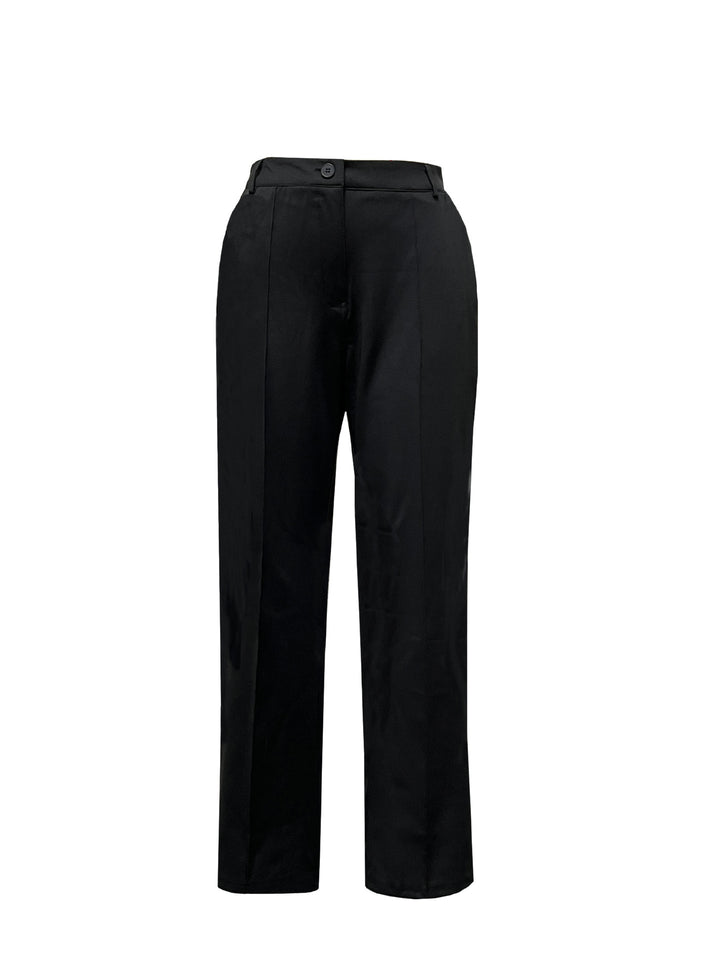 Women high-waisted straight-cut suit trousers with crease Amarae