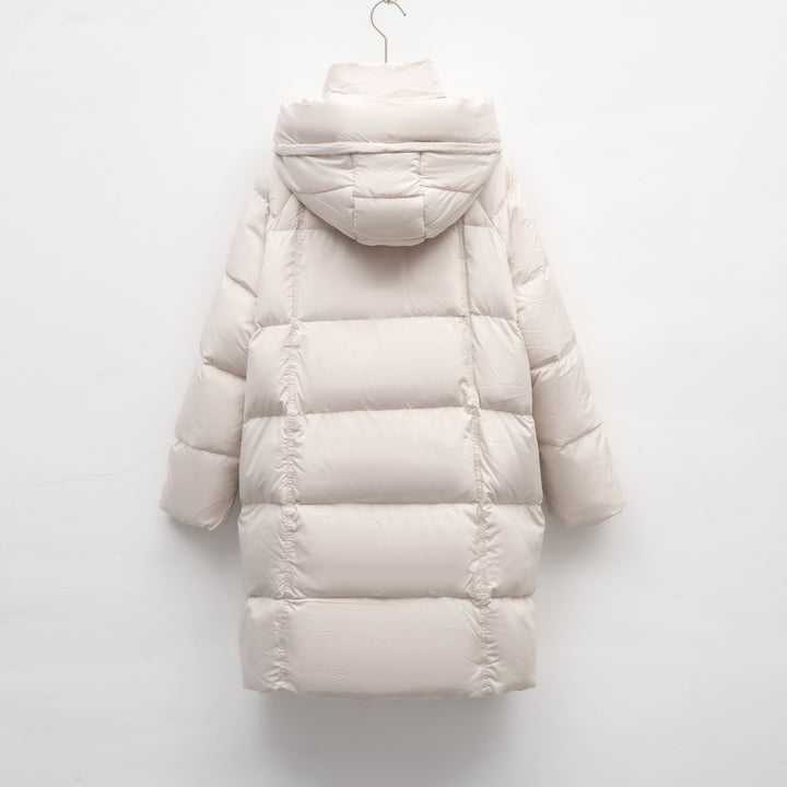 Women's insulated winter jacket with large hood collar and functional pockets Lune London