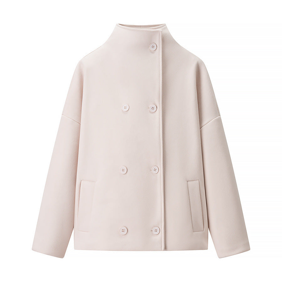 Ladies fashion jacket with high collar and double-breasted Lune London